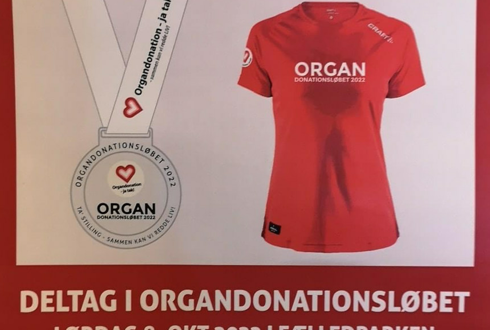 Plakat om organdonationsløb